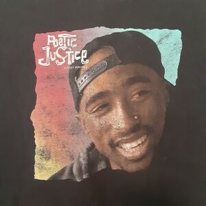 Poetic Justice A Street Romance Adult Mens M Black Short Sleeve T Shirt Tupac